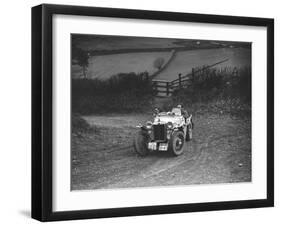 MG PB of K Scales competing in the MG Car Club Midland Centre Trial, 1938-Bill Brunell-Framed Photographic Print