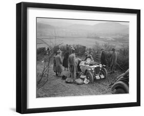 MG PB of K Scales getting a push during the MG Car Club Midland Centre Trial, 1938-Bill Brunell-Framed Photographic Print