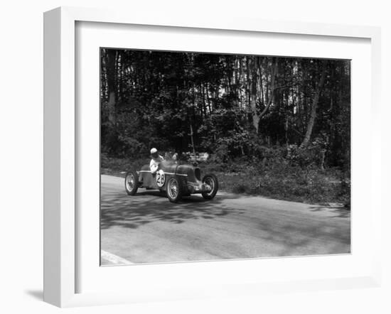 MG Q type of Kenneth Evans racing at Donington Park, Leicestershire, 1935-Bill Brunell-Framed Photographic Print