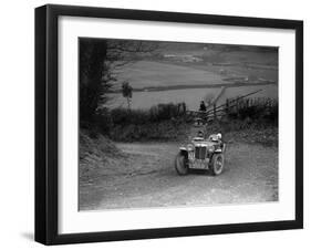 MG TA of JF Kingham competing in the MG Car Club Midland Centre Trial, 1938-Bill Brunell-Framed Photographic Print