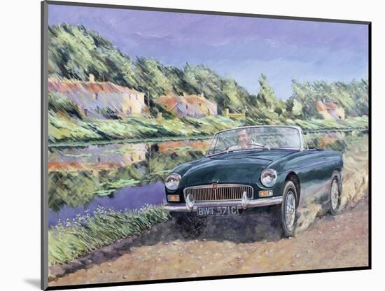 Mgb by a French Canal-Clive Metcalfe-Mounted Giclee Print