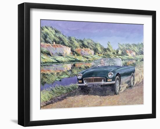 Mgb by a French Canal-Clive Metcalfe-Framed Giclee Print