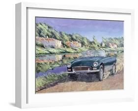 Mgb by a French Canal-Clive Metcalfe-Framed Giclee Print