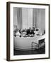 MGM Movie Mogul Louis B. Mayer, Sitting at His Desk in His Office-Walter Sanders-Framed Premium Photographic Print