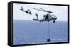 Mh-60S Sea Hawk Helicopters Conduct a Vertical Replenishment-null-Framed Stretched Canvas