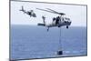 Mh-60S Sea Hawk Helicopters Conduct a Vertical Replenishment-null-Mounted Photographic Print