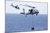 Mh-60S Sea Hawk Helicopters Conduct a Vertical Replenishment-null-Mounted Photographic Print