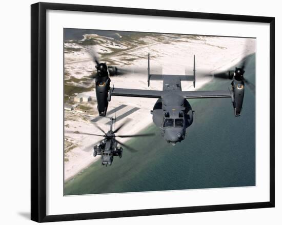 MI-17 Hip Helicopter Hovers over a Firing Range in Afghanistan-Stocktrek Images-Framed Photographic Print