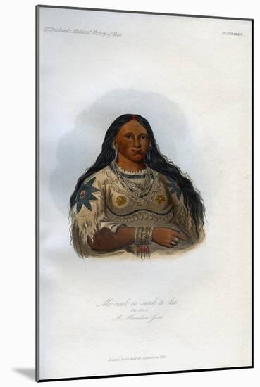 Mi-Neek-Ee-Sank-Te-Ka, the Mink, a Mandan Girl, 1848-George Catlin-Mounted Giclee Print