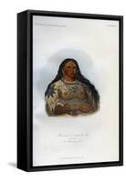 Mi-Neek-Ee-Sank-Te-Ka, the Mink, a Mandan Girl, 1848-George Catlin-Framed Stretched Canvas