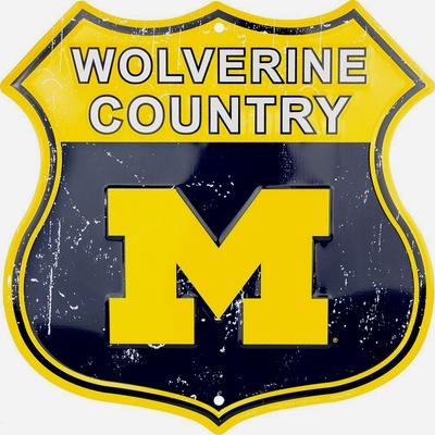 Michigan Wolverines FAMILY Football Wood Sign NEW 12" x 6"  Decoration Gift