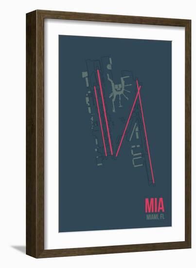 MIA Airport Layout-08 Left-Framed Giclee Print