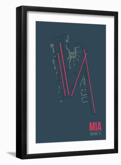 MIA Airport Layout-08 Left-Framed Giclee Print