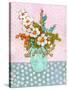 Mia Daisy Flowers Botanical-Blenda Tyvoll-Stretched Canvas