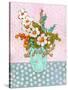 Mia Daisy Flowers Botanical-Blenda Tyvoll-Stretched Canvas