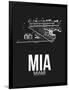 MIA Miami Airport Black-NaxArt-Framed Art Print