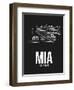 MIA Miami Airport Black-NaxArt-Framed Art Print