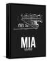 MIA Miami Airport Black-NaxArt-Framed Stretched Canvas