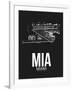 MIA Miami Airport Black-NaxArt-Framed Art Print