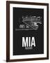 MIA Miami Airport Black-NaxArt-Framed Art Print