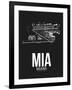 MIA Miami Airport Black-NaxArt-Framed Art Print