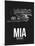 MIA Miami Airport Black-NaxArt-Mounted Art Print