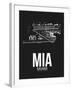 MIA Miami Airport Black-NaxArt-Framed Art Print