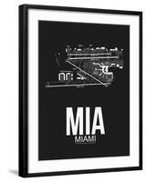 MIA Miami Airport Black-NaxArt-Framed Art Print