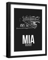 MIA Miami Airport Black-NaxArt-Framed Art Print