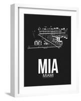 MIA Miami Airport Black-NaxArt-Framed Art Print