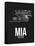 MIA Miami Airport Black-NaxArt-Framed Stretched Canvas