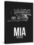 MIA Miami Airport Black-NaxArt-Stretched Canvas