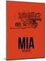 MIA Miami Airport Orange-NaxArt-Mounted Art Print