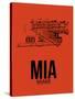 MIA Miami Airport Orange-NaxArt-Stretched Canvas