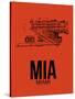 MIA Miami Airport Orange-NaxArt-Stretched Canvas