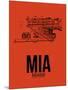 MIA Miami Airport Orange-NaxArt-Mounted Art Print