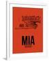 MIA Miami Airport Orange-NaxArt-Framed Art Print