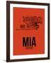 MIA Miami Airport Orange-NaxArt-Framed Art Print