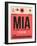 MIA Miami Luggage Tag 1-NaxArt-Framed Art Print