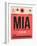 MIA Miami Luggage Tag 1-NaxArt-Framed Art Print