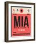 MIA Miami Luggage Tag 1-NaxArt-Framed Art Print