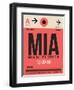 MIA Miami Luggage Tag 1-NaxArt-Framed Art Print