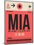 MIA Miami Luggage Tag 1-NaxArt-Mounted Art Print