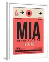 MIA Miami Luggage Tag 1-NaxArt-Framed Art Print