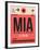 MIA Miami Luggage Tag 1-NaxArt-Framed Art Print