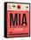 MIA Miami Luggage Tag 1-NaxArt-Framed Stretched Canvas