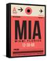 MIA Miami Luggage Tag 1-NaxArt-Framed Stretched Canvas