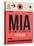 MIA Miami Luggage Tag 1-NaxArt-Stretched Canvas