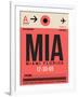 MIA Miami Luggage Tag 1-NaxArt-Framed Art Print