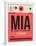 MIA Miami Luggage Tag 1-NaxArt-Framed Art Print